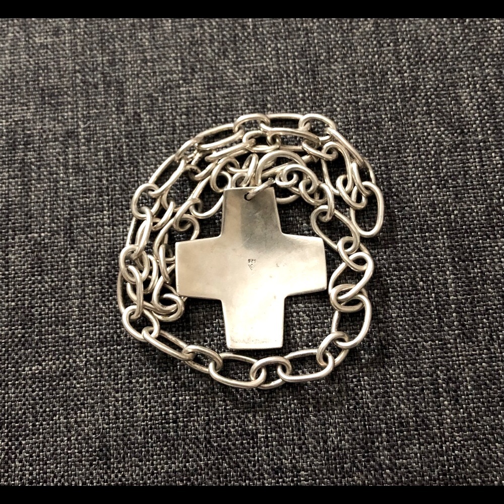 SILPADA Sterling Silver Cross Necklace Retired item. N11 - Picture 7 of 11